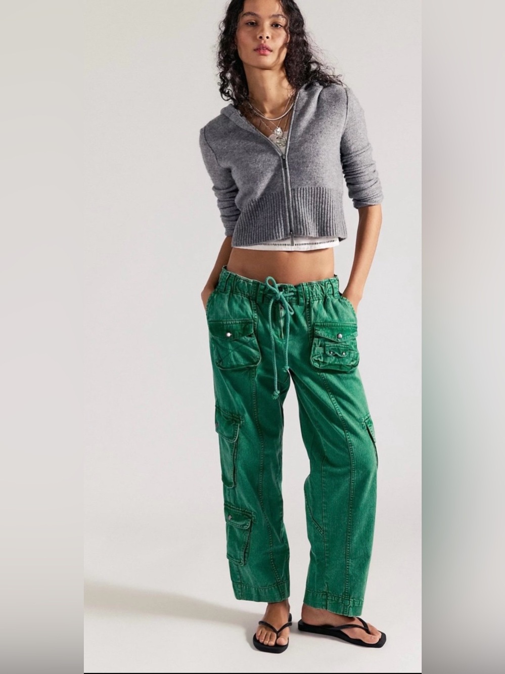 FREE PEOPLE AMAZON TAHITI CARGO PANTS SIZE SMALL!!